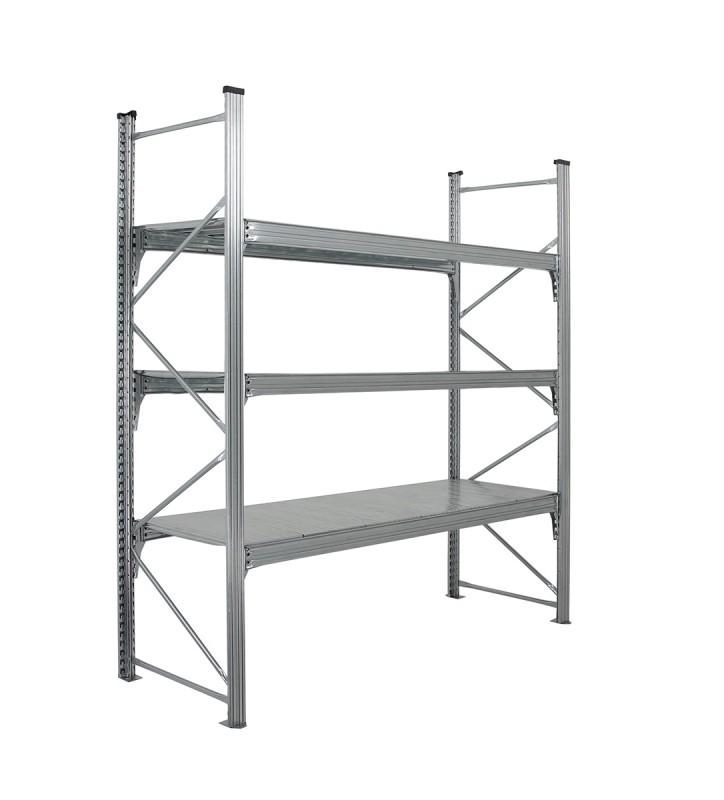 3 niveaus gegalvaniseerde legvlakken verzonken in gegalvaniseerde liggers 