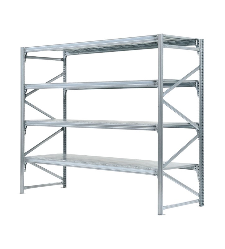 4 niveaus gegalvaniseerde legvlakken verzonken in gegalvaniseerde liggers