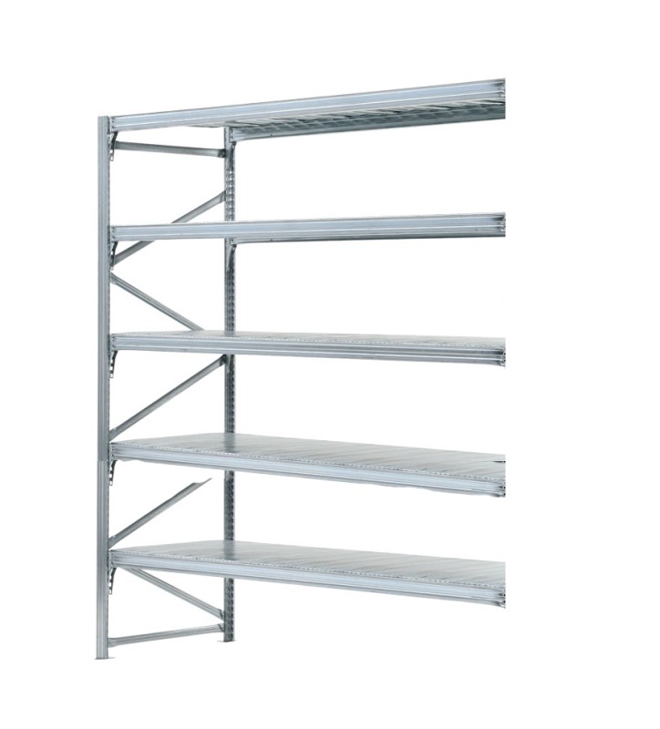 5 niveaus gegalvaniseerde legvlakken verzonken in gegegalvaniseerde liggers