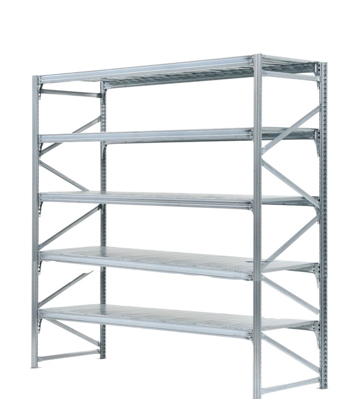 5 niveaus gegalvaniseerde legvlakken verzonken in gegegalvaniseerde liggers